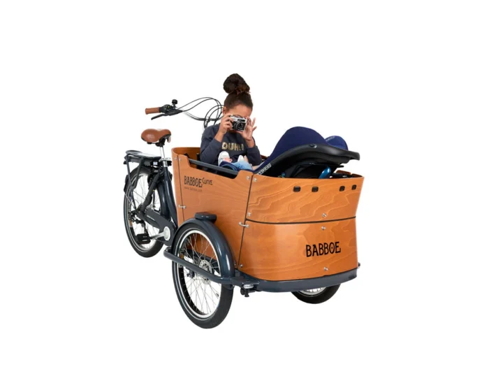 Babboe Curve-E Lasten E-Bike Buche 374 Wh Scheibenbremsen (hinten+vorne)